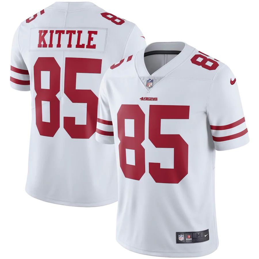 Men San Francisco 49ers #85 George Kittle Nike White Vapor Limited NFL Jersey